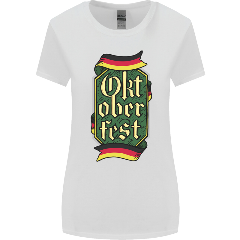 Germany Octoberfest German Beer Alcohol Womens Wider Cut T-Shirt White