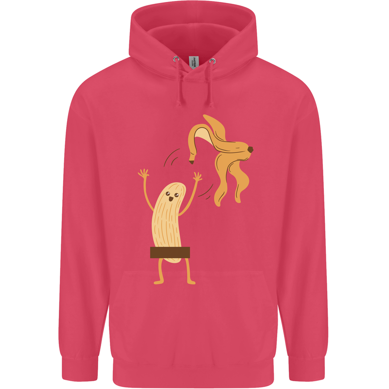 Get Naked Censored Banana Funny Childrens Kids Hoodie Heliconia
