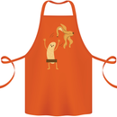 Get Naked Censored Banana Funny Cotton Apron 100% Organic Orange