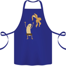 Get Naked Censored Banana Funny Cotton Apron 100% Organic Royal Blue