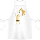 Get Naked Censored Banana Funny Cotton Apron 100% Organic White