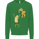 Get Naked Censored Banana Funny Kids Sweatshirt Jumper Irish Green