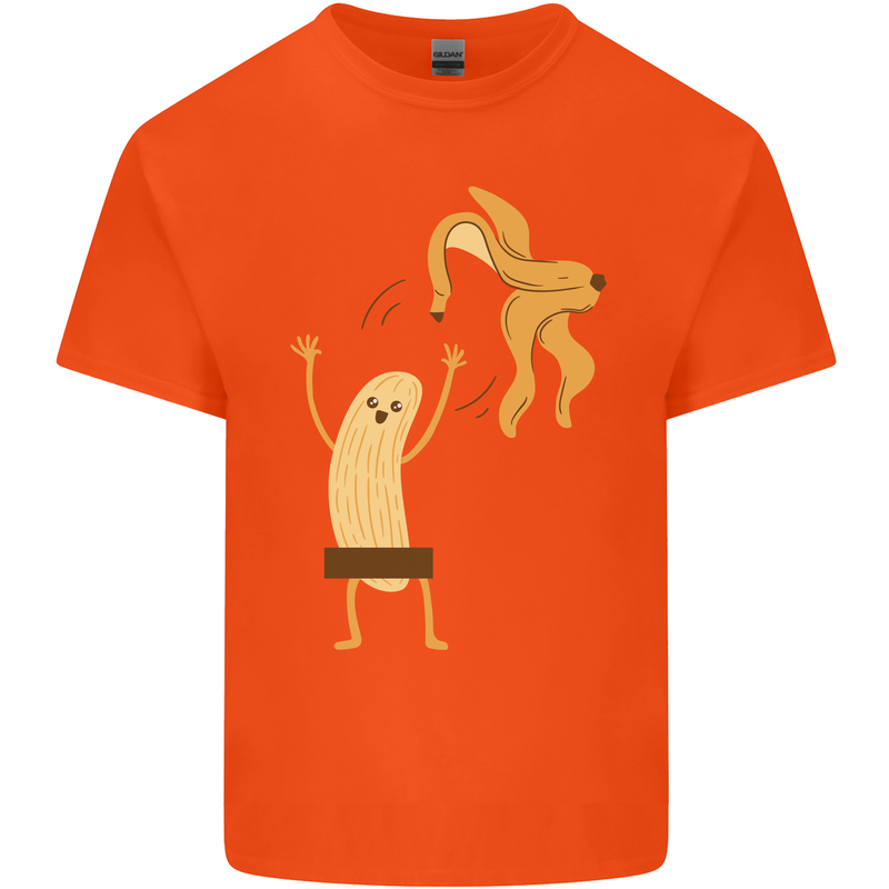 Get Naked Censored Banana Funny Kids T-Shirt Childrens Orange