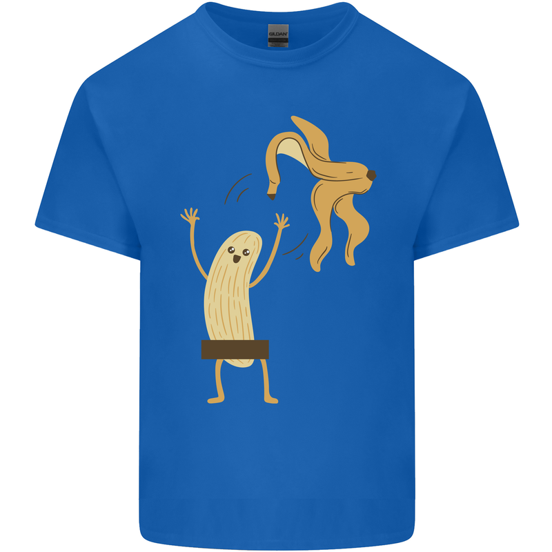 Get Naked Censored Banana Funny Kids T-Shirt Childrens Royal Blue