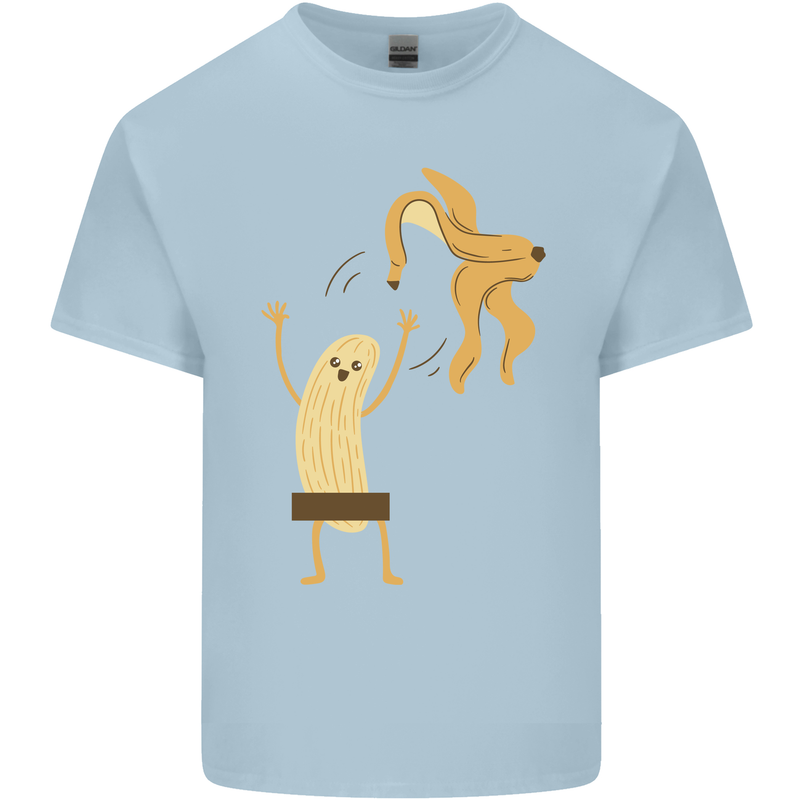 Get Naked Censored Banana Funny Mens Cotton T-Shirt Tee Top Light Blue