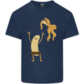 Get Naked Censored Banana Funny Mens Cotton T-Shirt Tee Top Navy Blue