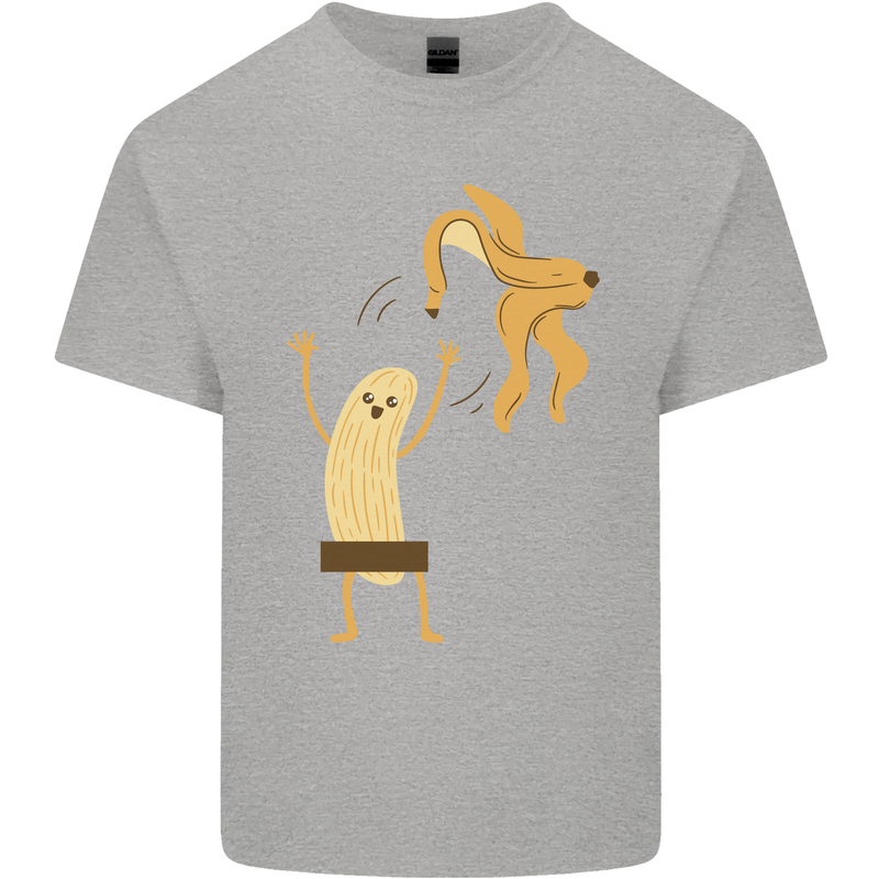 Get Naked Censored Banana Funny Mens Cotton T-Shirt Tee Top Sports Grey