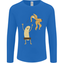 Get Naked Censored Banana Funny Mens Long Sleeve T-Shirt Royal Blue
