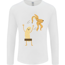 Get Naked Censored Banana Funny Mens Long Sleeve T-Shirt White