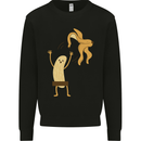 Get Naked Censored Banana Funny Mens Sweatshirt Jumper Black