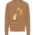 Get Naked Censored Banana Funny Mens Sweatshirt Jumper Caramel Latte