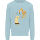 Get Naked Censored Banana Funny Mens Sweatshirt Jumper Light Blue