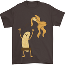 Get Naked Censored Banana Funny Mens T-Shirt Cotton Gildan Dark Chocolate