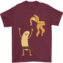 Get Naked Censored Banana Funny Mens T-Shirt Cotton Gildan Maroon