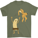 Get Naked Censored Banana Funny Mens T-Shirt Cotton Gildan Military Green