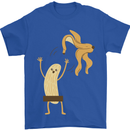 Get Naked Censored Banana Funny Mens T-Shirt Cotton Gildan Royal Blue