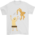 Get Naked Censored Banana Funny Mens T-Shirt Cotton Gildan White