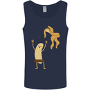 Get Naked Censored Banana Funny Mens Vest Tank Top Navy Blue