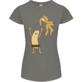 Get Naked Censored Banana Funny Womens Petite Cut T-Shirt Charcoal