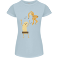 Get Naked Censored Banana Funny Womens Petite Cut T-Shirt Light Blue