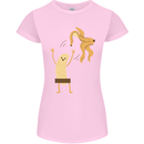 Get Naked Censored Banana Funny Womens Petite Cut T-Shirt Light Pink