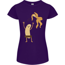Get Naked Censored Banana Funny Womens Petite Cut T-Shirt Purple