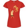 Get Naked Censored Banana Funny Womens Petite Cut T-Shirt Red