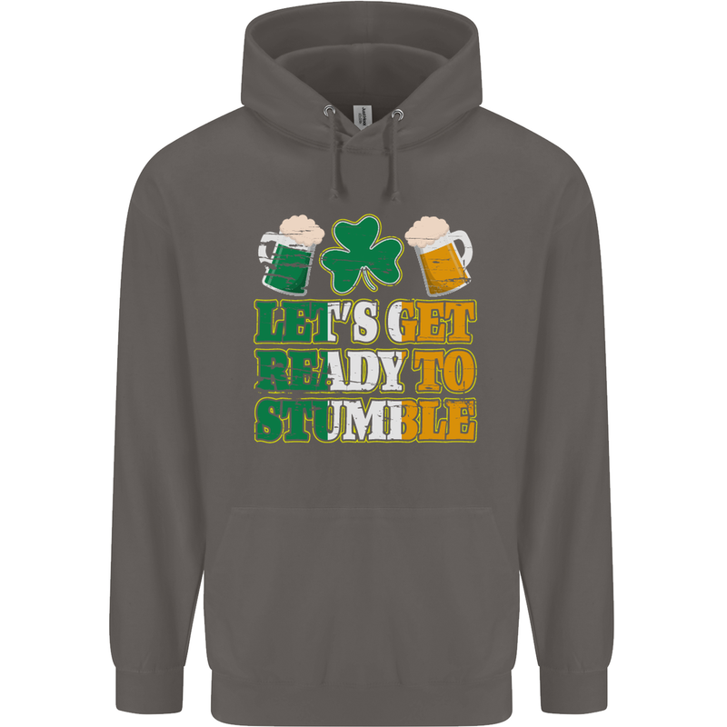 Get Ready Stumble St. Patrick's Day Beer Mens 80% Cotton Hoodie Charcoal