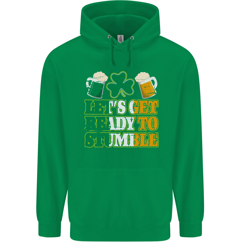 Get Ready Stumble St. Patrick's Day Beer Mens 80% Cotton Hoodie Irish Green
