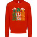 Get Ready Stumble St. Patrick's Day Beer Mens Sweatshirt Jumper Bright Red