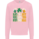 Get Ready Stumble St. Patrick's Day Beer Mens Sweatshirt Jumper Light Pink