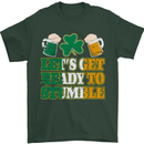Get Ready Stumble St. Patrick's Day Beer Mens T-Shirt Cotton Gildan Forest Green