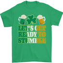 Get Ready Stumble St. Patrick's Day Beer Mens T-Shirt Cotton Gildan Irish Green