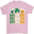 Get Ready Stumble St. Patrick's Day Beer Mens T-Shirt Cotton Gildan Light Pink