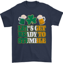 Get Ready Stumble St. Patrick's Day Beer Mens T-Shirt Cotton Gildan Navy Blue