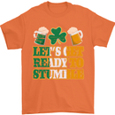 Get Ready Stumble St. Patrick's Day Beer Mens T-Shirt Cotton Gildan Orange