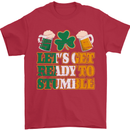 Get Ready Stumble St. Patrick's Day Beer Mens T-Shirt Cotton Gildan Red