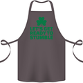 Get Ready to Stumble St. Patrick's Day Cotton Apron 100% Organic Dark Grey