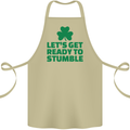 Get Ready to Stumble St. Patrick's Day Cotton Apron 100% Organic Khaki