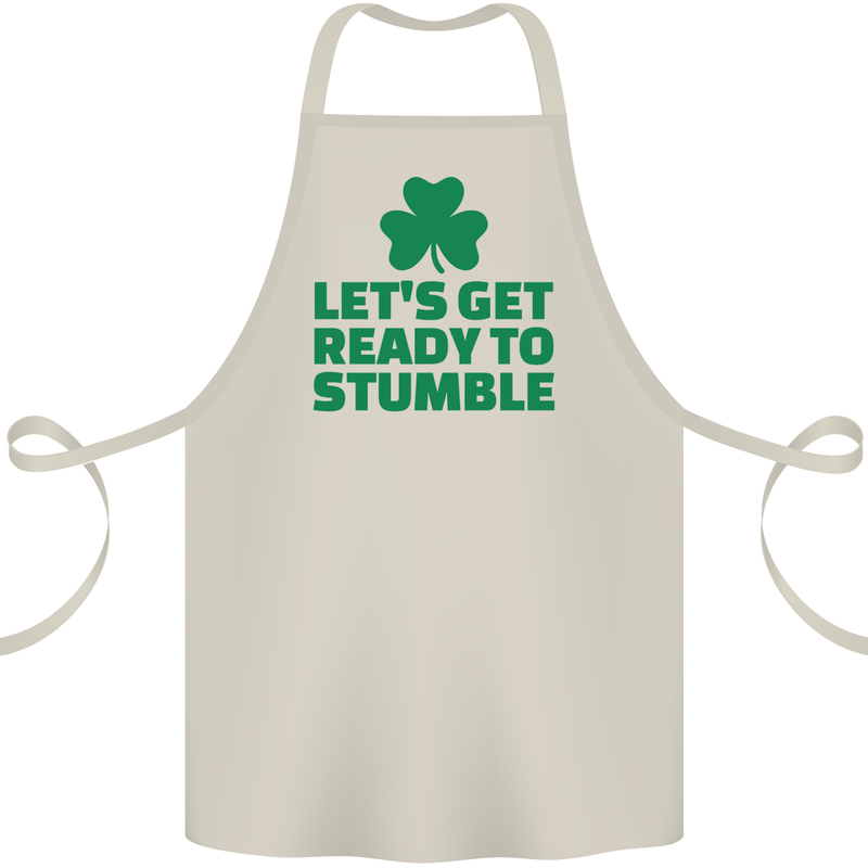 Get Ready to Stumble St. Patrick's Day Cotton Apron 100% Organic Natural