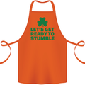 Get Ready to Stumble St. Patrick's Day Cotton Apron 100% Organic Orange