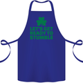 Get Ready to Stumble St. Patrick's Day Cotton Apron 100% Organic Royal Blue