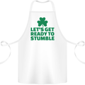Get Ready to Stumble St. Patrick's Day Cotton Apron 100% Organic White