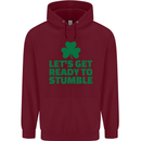 Get Ready to Stumble St. Patrick's Day Mens 80% Cotton Hoodie Maroon