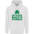 Get Ready to Stumble St. Patrick's Day Mens 80% Cotton Hoodie White