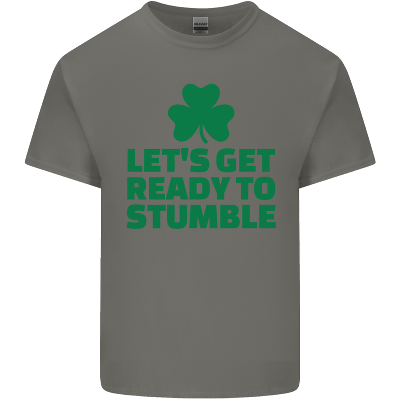 Get Ready to Stumble St. Patrick's Day Mens Cotton T-Shirt Tee Top Charcoal