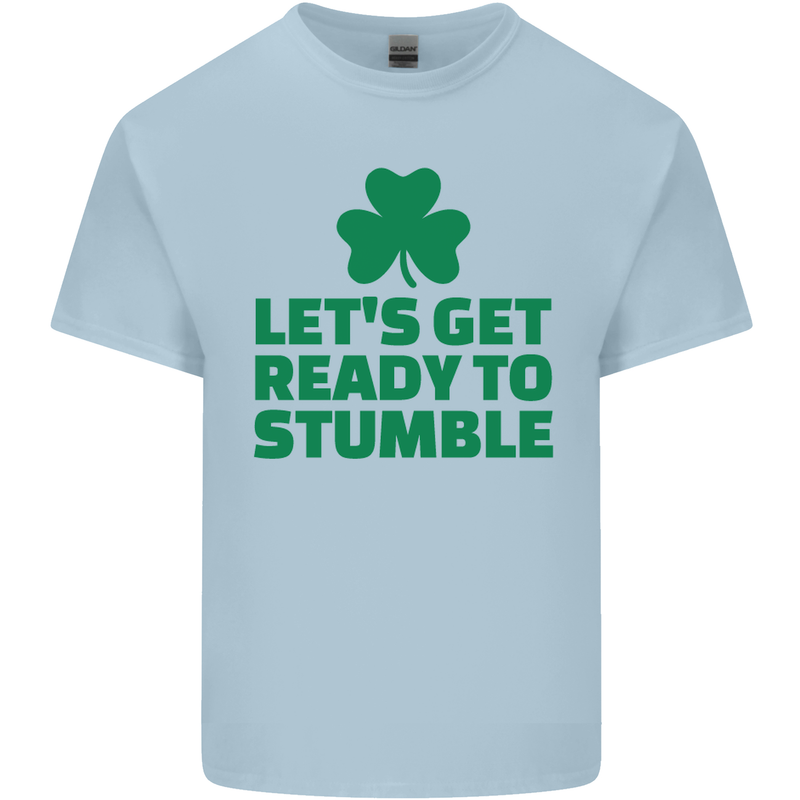 Get Ready to Stumble St. Patrick's Day Mens Cotton T-Shirt Tee Top Light Blue