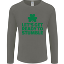 Get Ready to Stumble St. Patrick's Day Mens Long Sleeve T-Shirt Charcoal