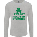 Get Ready to Stumble St. Patrick's Day Mens Long Sleeve T-Shirt Sports Grey