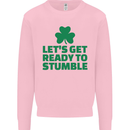 Get Ready to Stumble St. Patrick's Day Mens Sweatshirt Jumper Light Pink